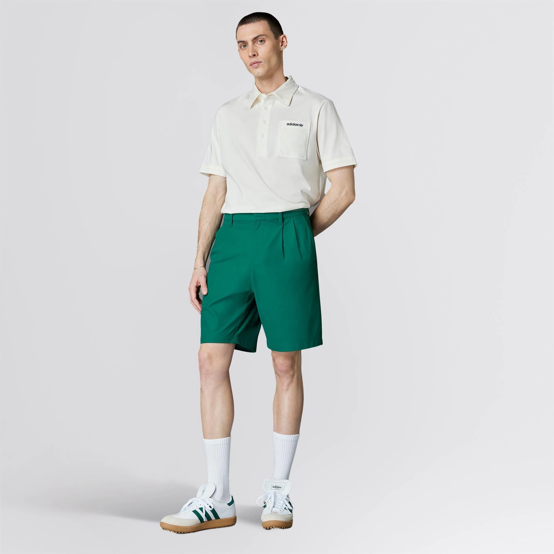 RollUpFasten teen clothing Twistknit Pleated Shorts Green