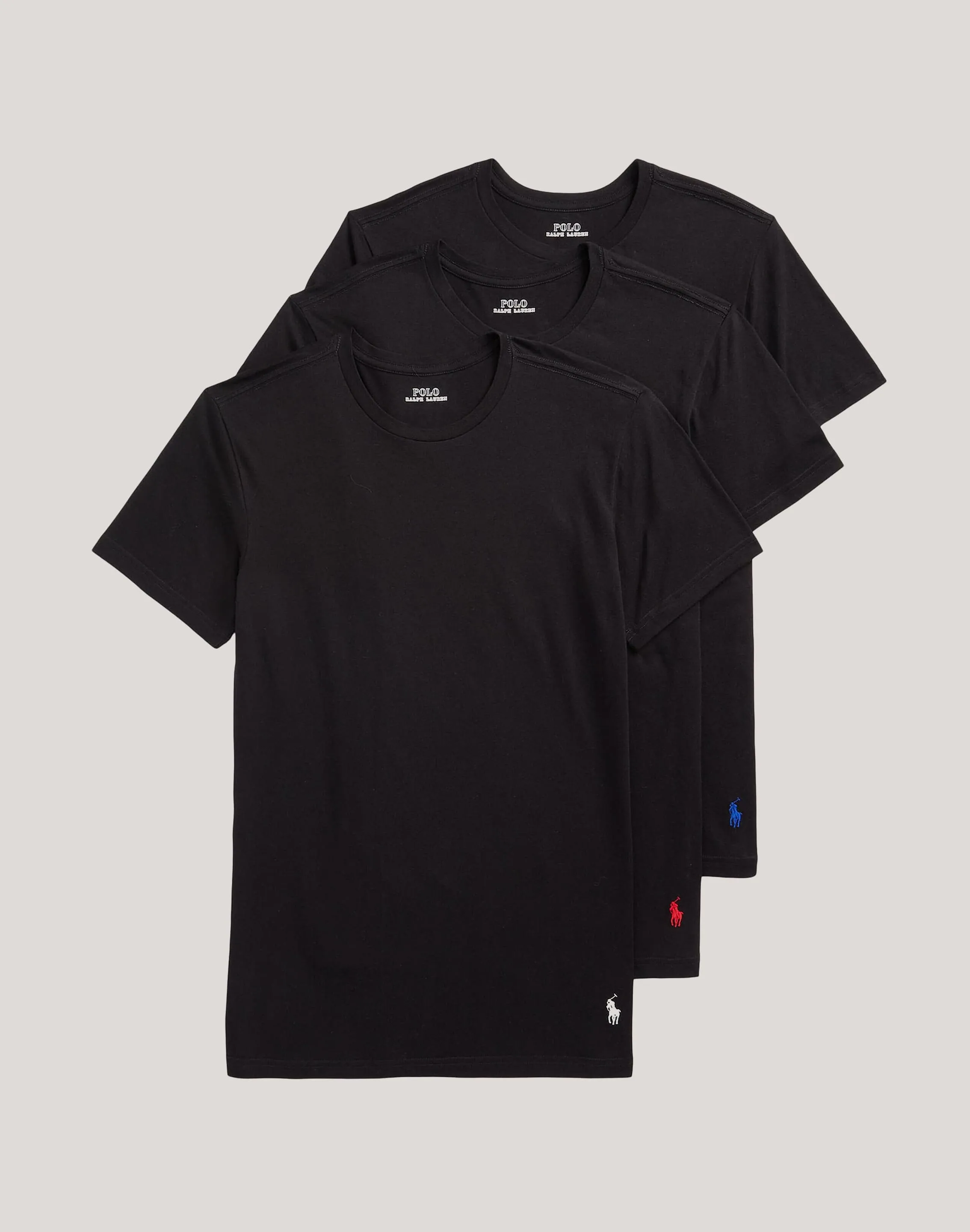 Polo Ralph Lauren Slim Fit Cotton Crewneck Tee 3-Pack Recycle Glow