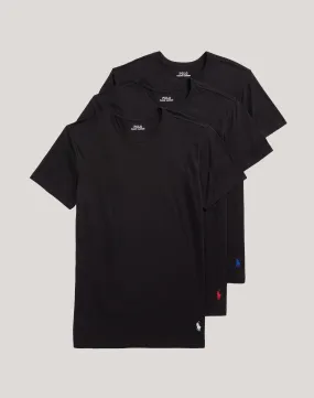 SkinFriendlyElastic ComfortWaistband Polo Ralph Lauren Slim Fit Cotton Crewneck Tee 3-Pack