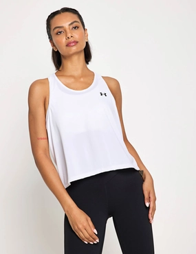 UA Tech Swing Tank - White/Black Minimalist Styling Laser Cut Ventilation
