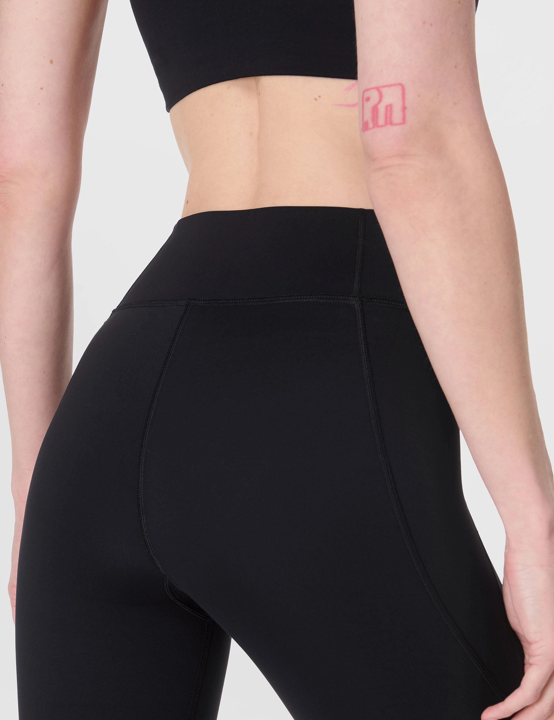 Ultimate Studio 7/8 Leggings - Black Structured Waistband