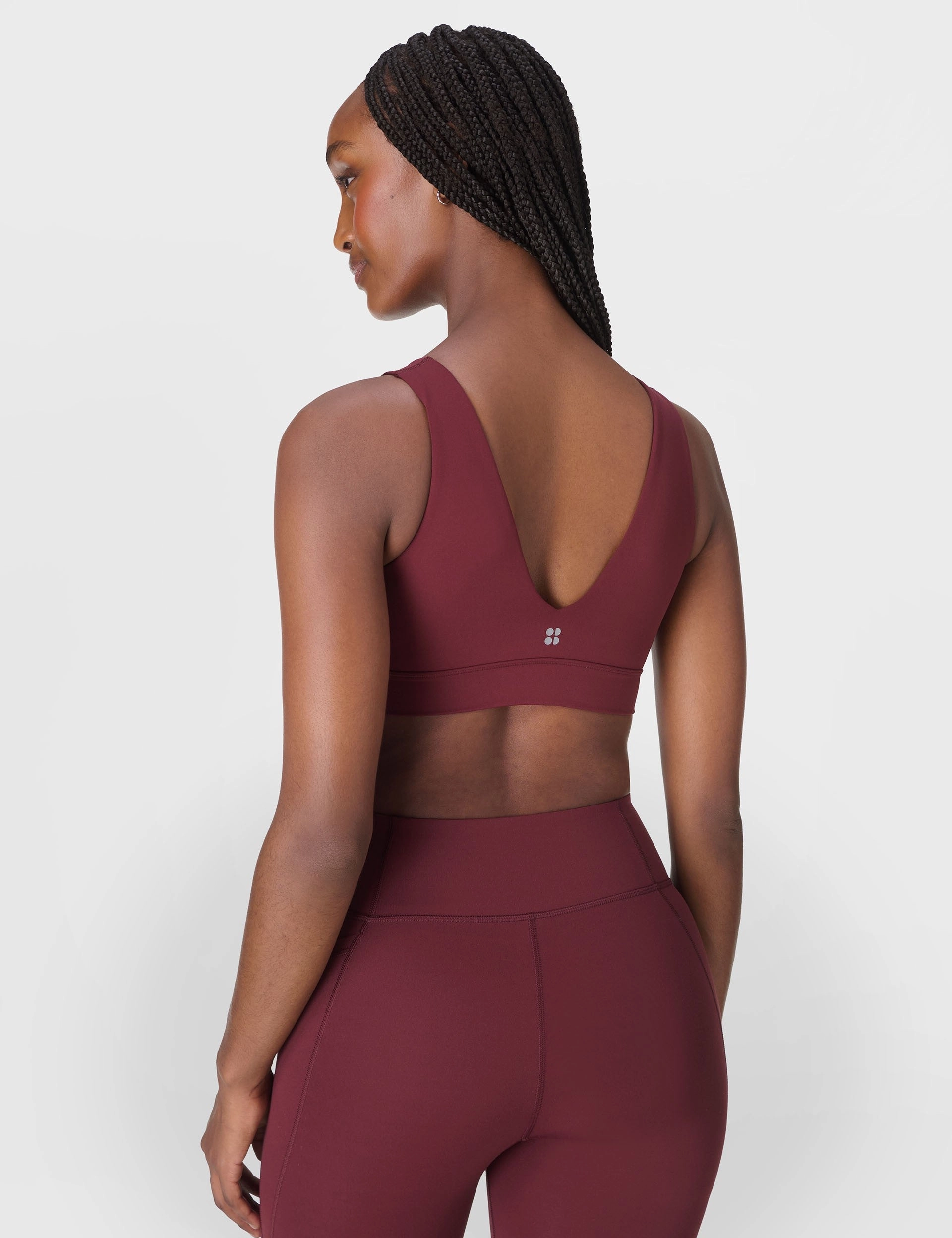 Ultimate Studio Voop Bra - Garnet Red Soft seams geometric