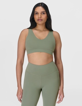 Lightweight Band Ultimate Studio Voop Bra - Willow Green