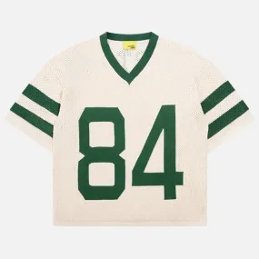 Global Glow KNITTED MESH JERSEY - CREAM / GREEN