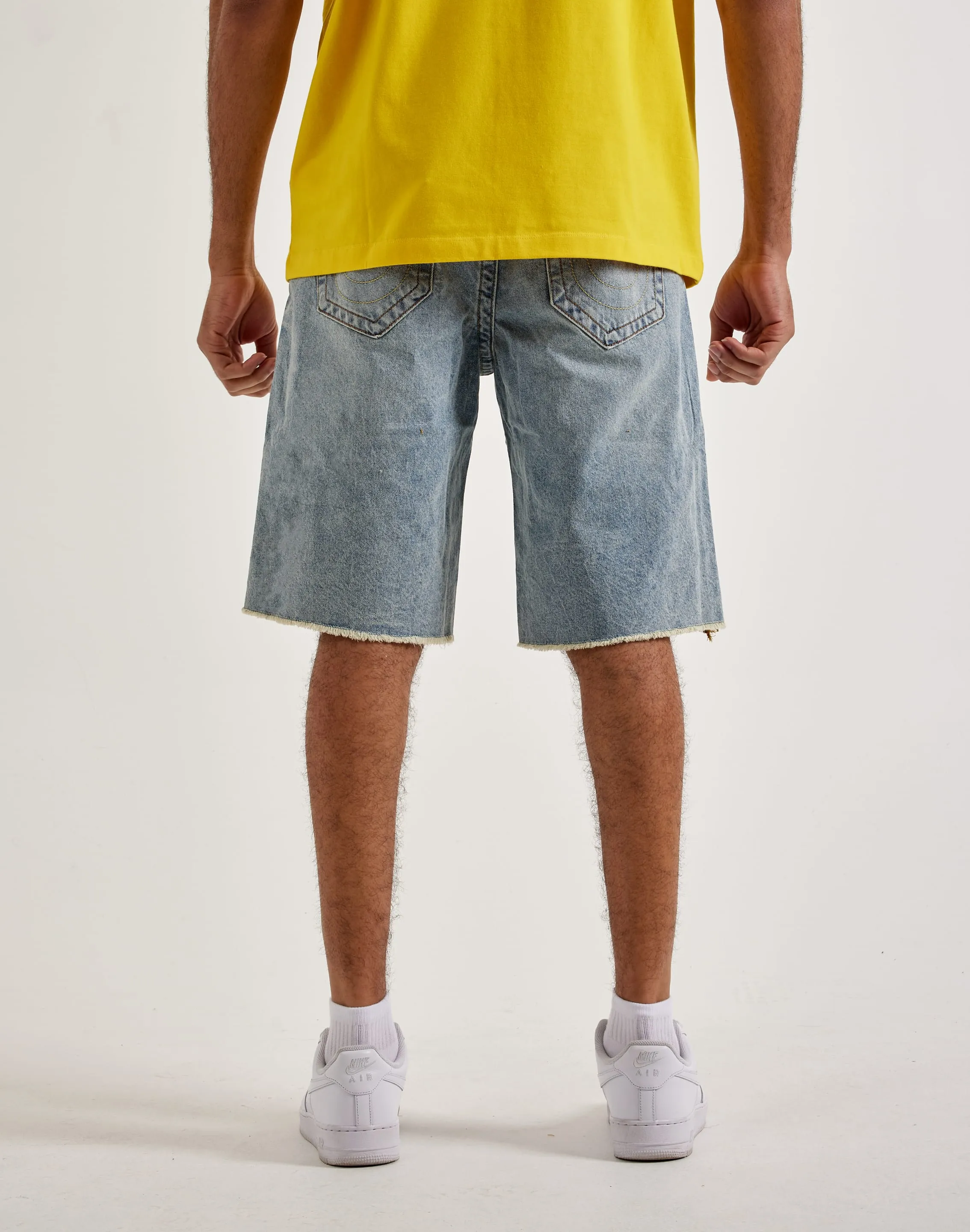 True Religion Vinny Denim Shorts Art Mood Design Glow