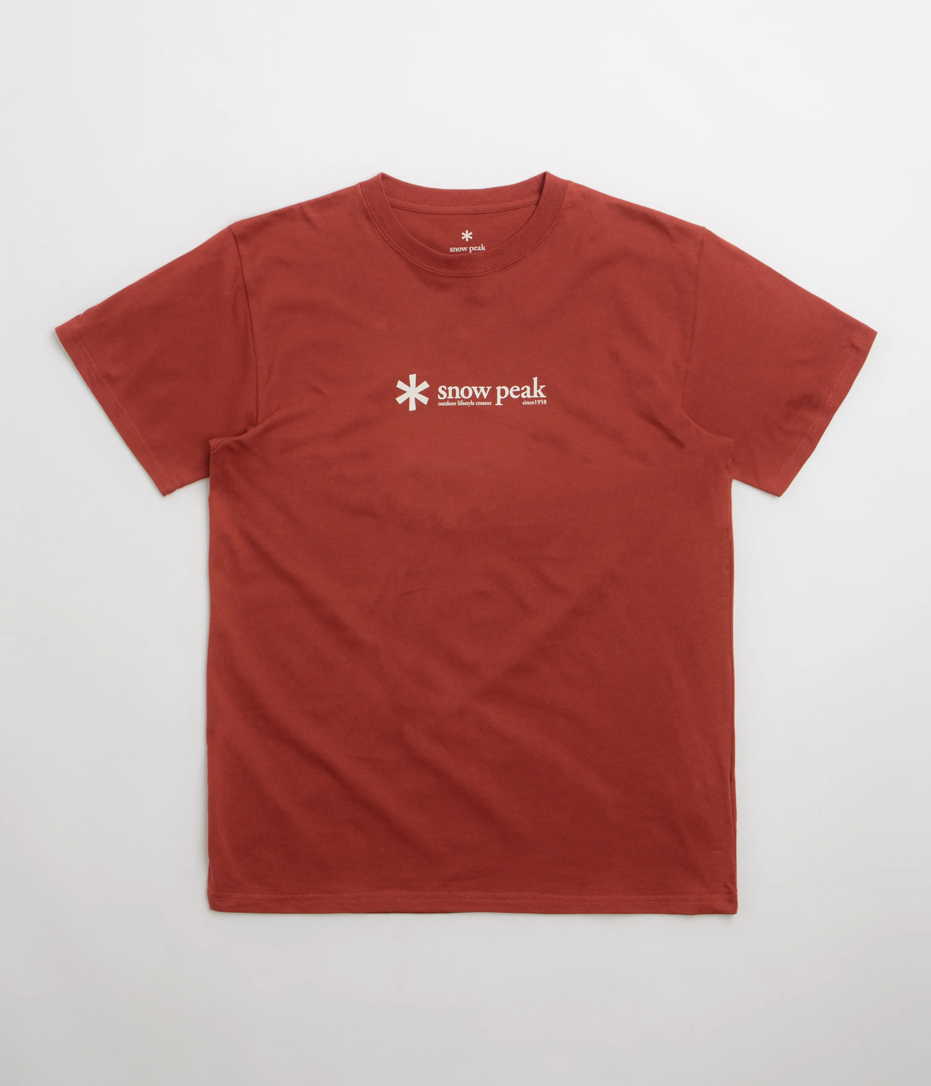 Snow Peak Soft Cotton Logo T-Shirt - Red Anti-static fringe