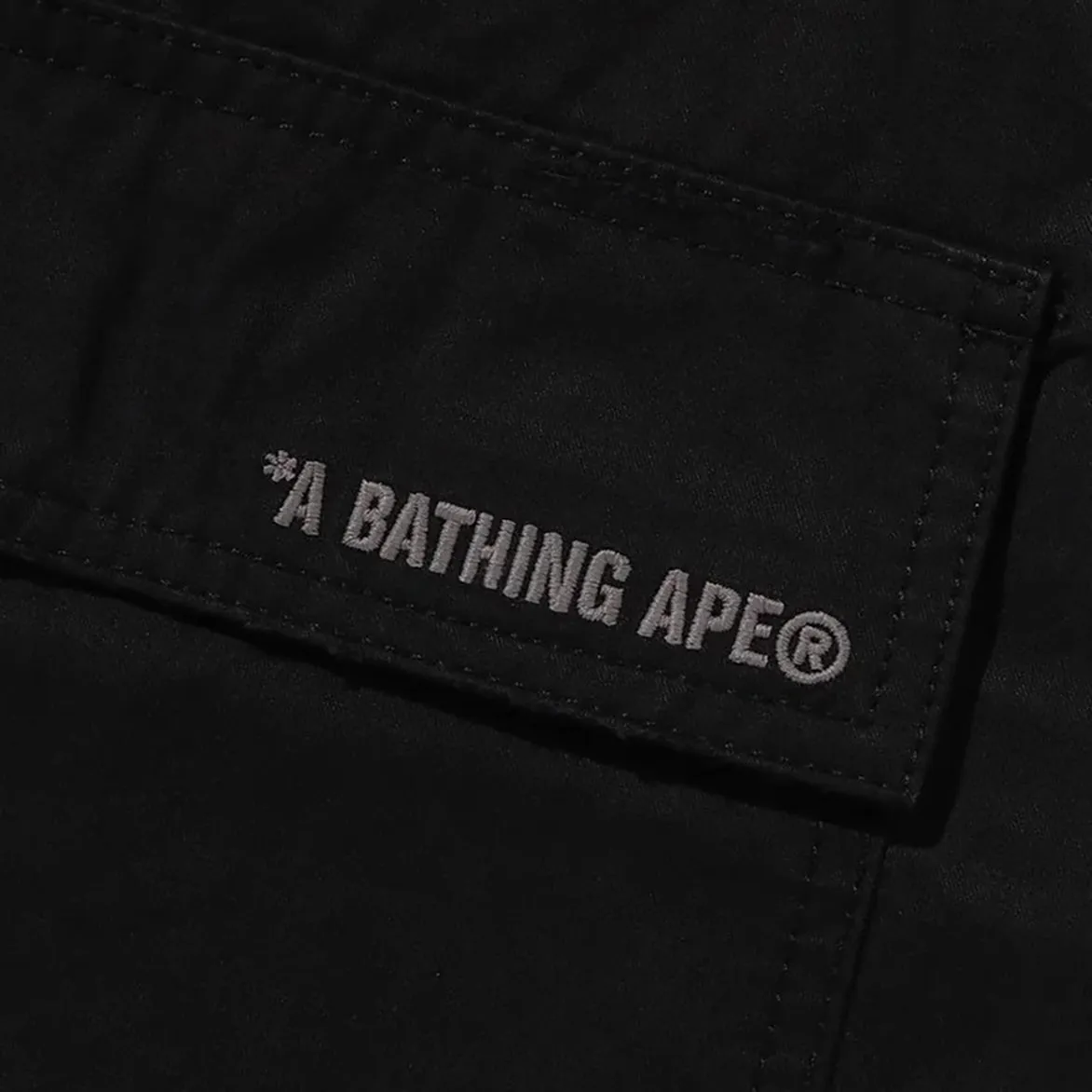 AntiPillingFabric USED RELAXED FIT CARGO PANTS - BLACK