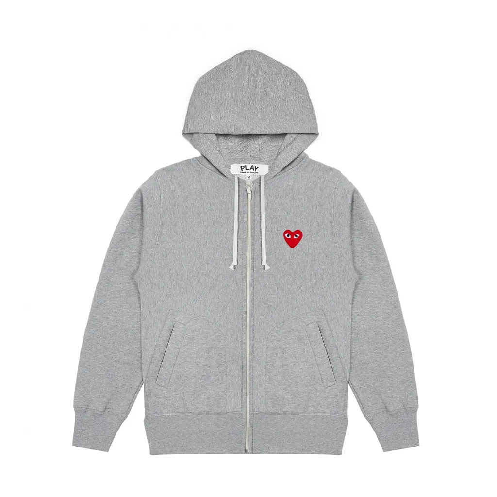 AntiSnag Threading AntimicrobialCoating FULL ZIP BACK PRINT LOGO HOODIE - GREY