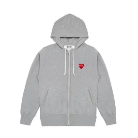 FULL ZIP BACK PRINT LOGO HOODIE - GREY EcoFriendlyMaterial
