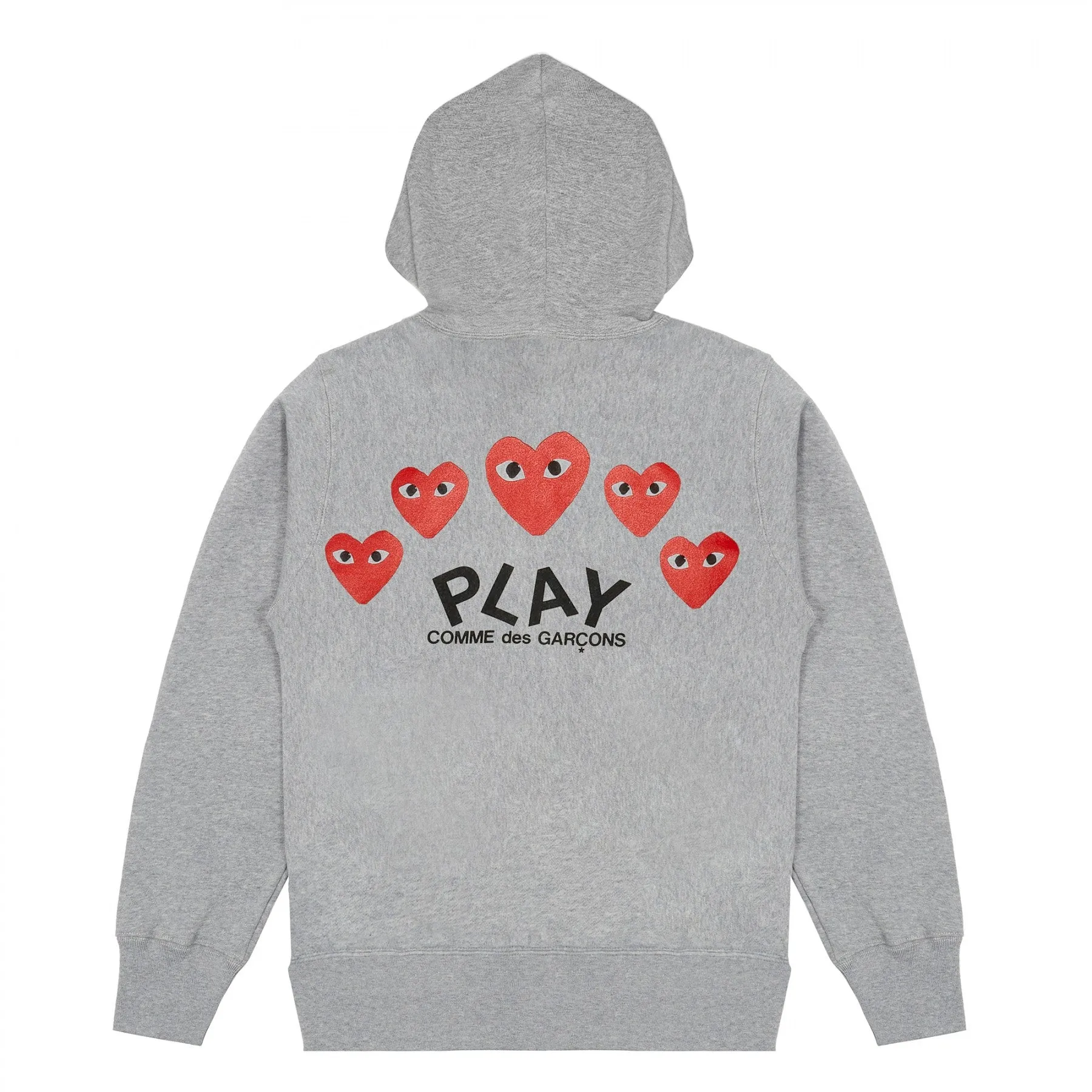 FULL ZIP BACK PRINT LOGO HOODIE - GREY Repair Fit