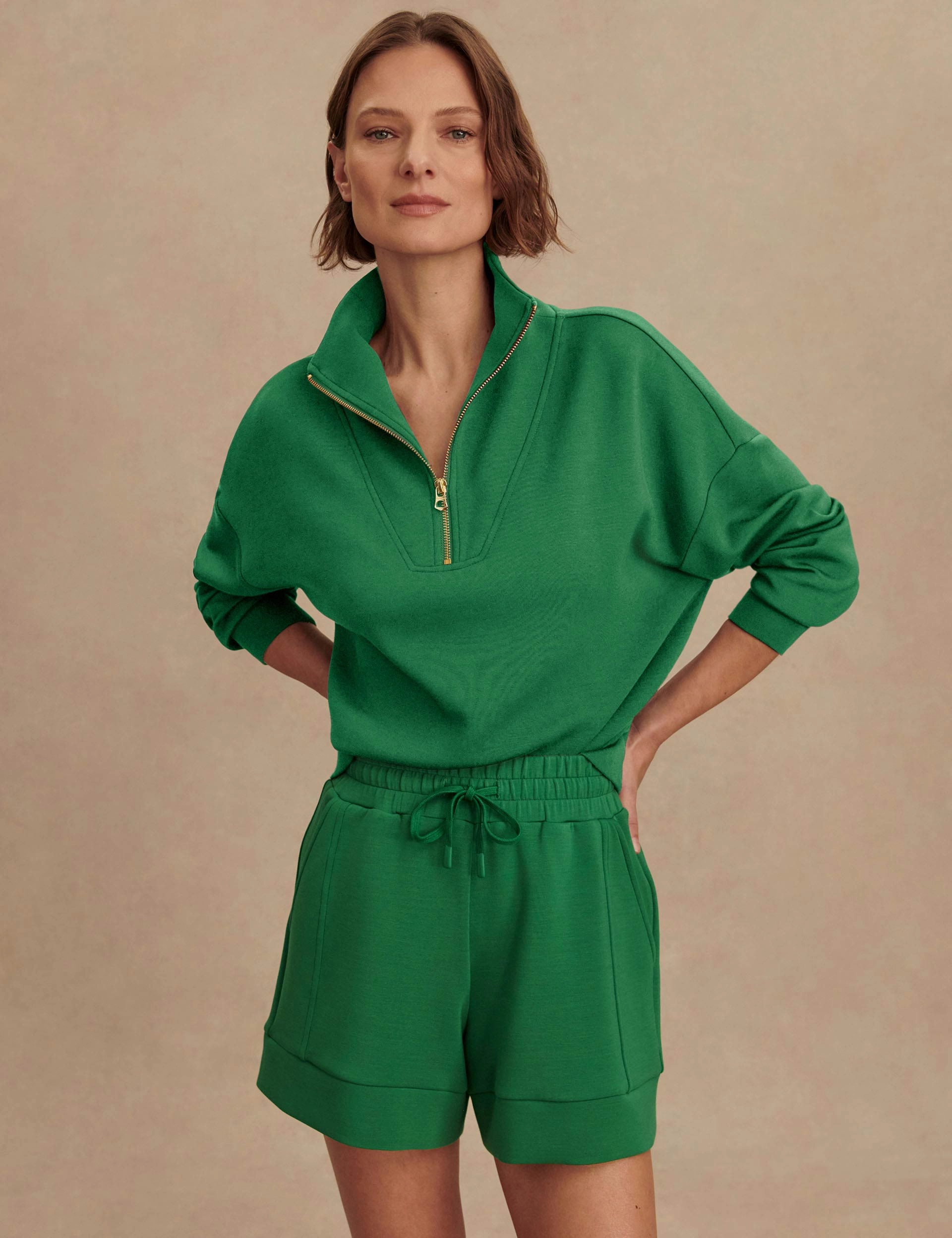 The Doublesoft Shorts Set - Verdant Green Crisp Look AntiStaticCoating