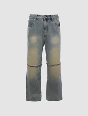 BAND DENIM Organic Cotton Blend Frayed hem
