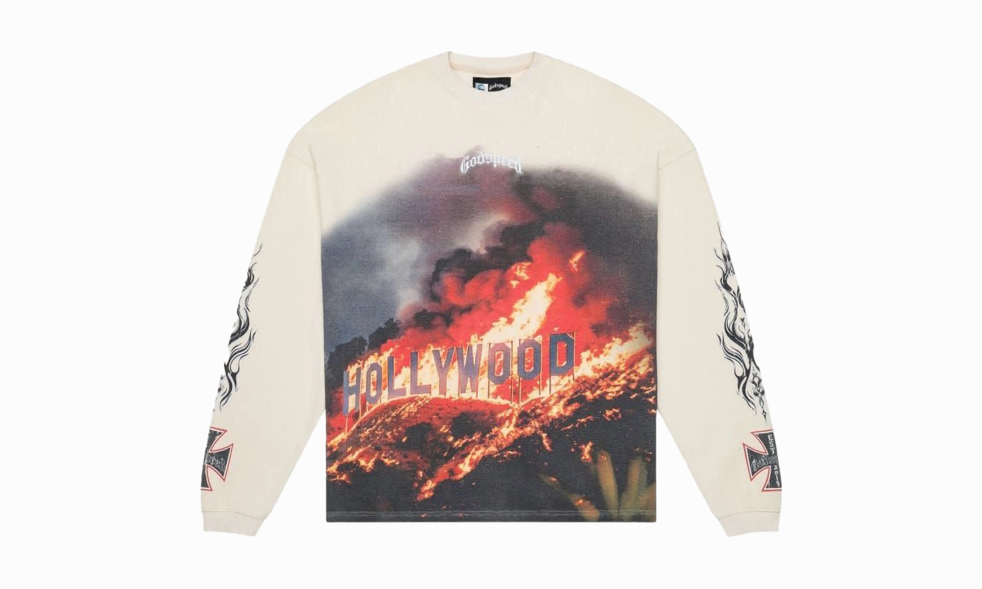 Hollywood Inferno LS Thermal "White" Italian Flair AntiBacterialTextile