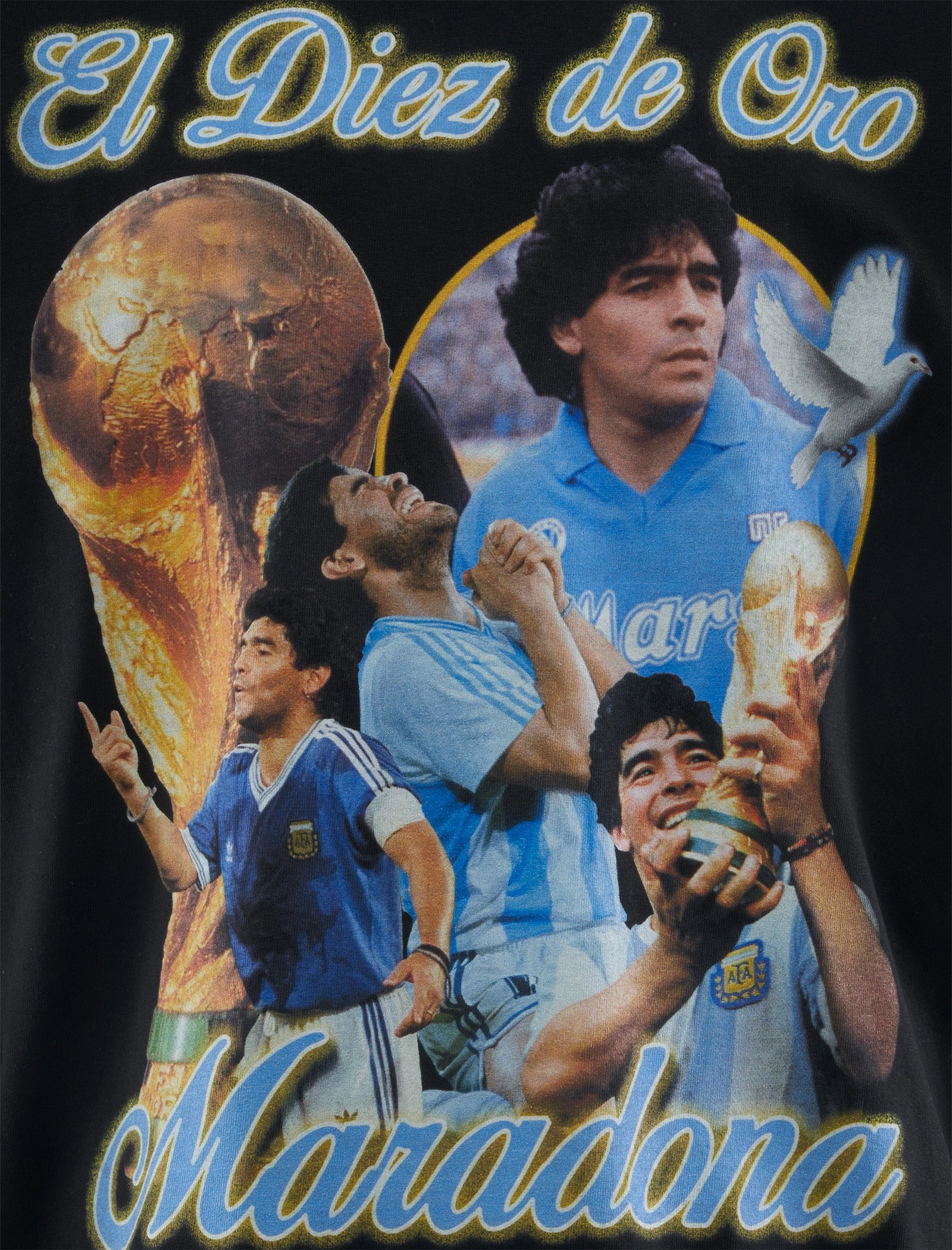 DIEGO MARADONA TEE Ribbed collar Versatile Style