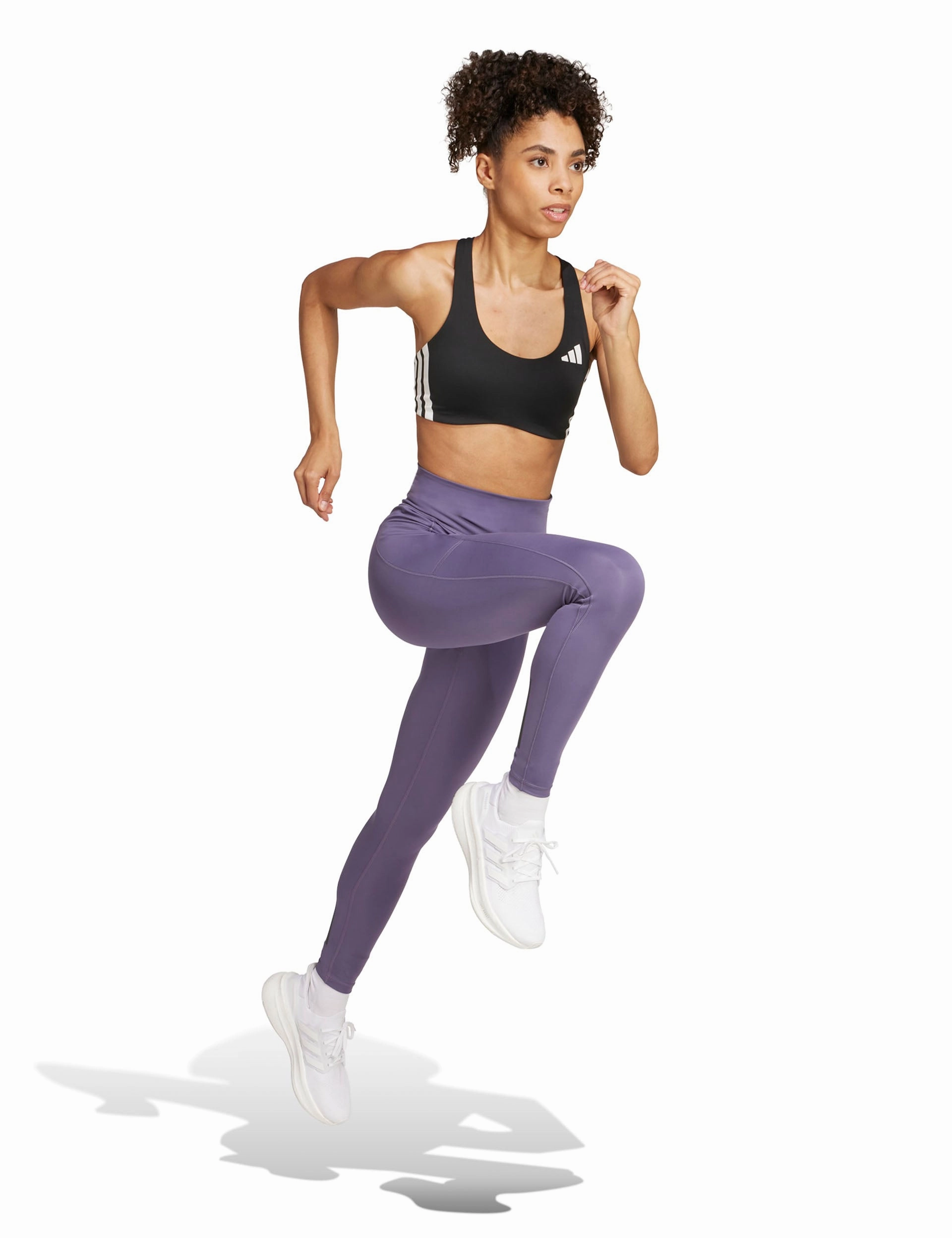 Own the Run 7/8 Leggings - Preloved Violet High Performance Shaping Contour Lines