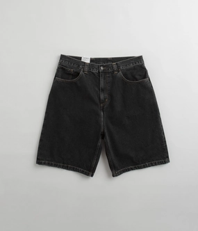 Wide Leg Silhouette Carhartt Brandon Shorts - Black Stone Wash
