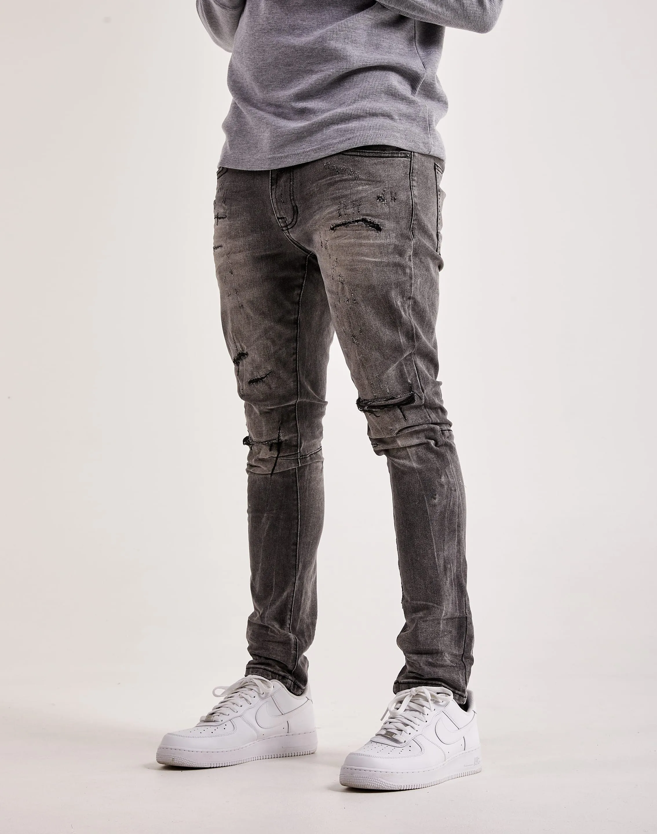 Teen Fresh Light Flow Smoke Rise Rip & Repair Jeans