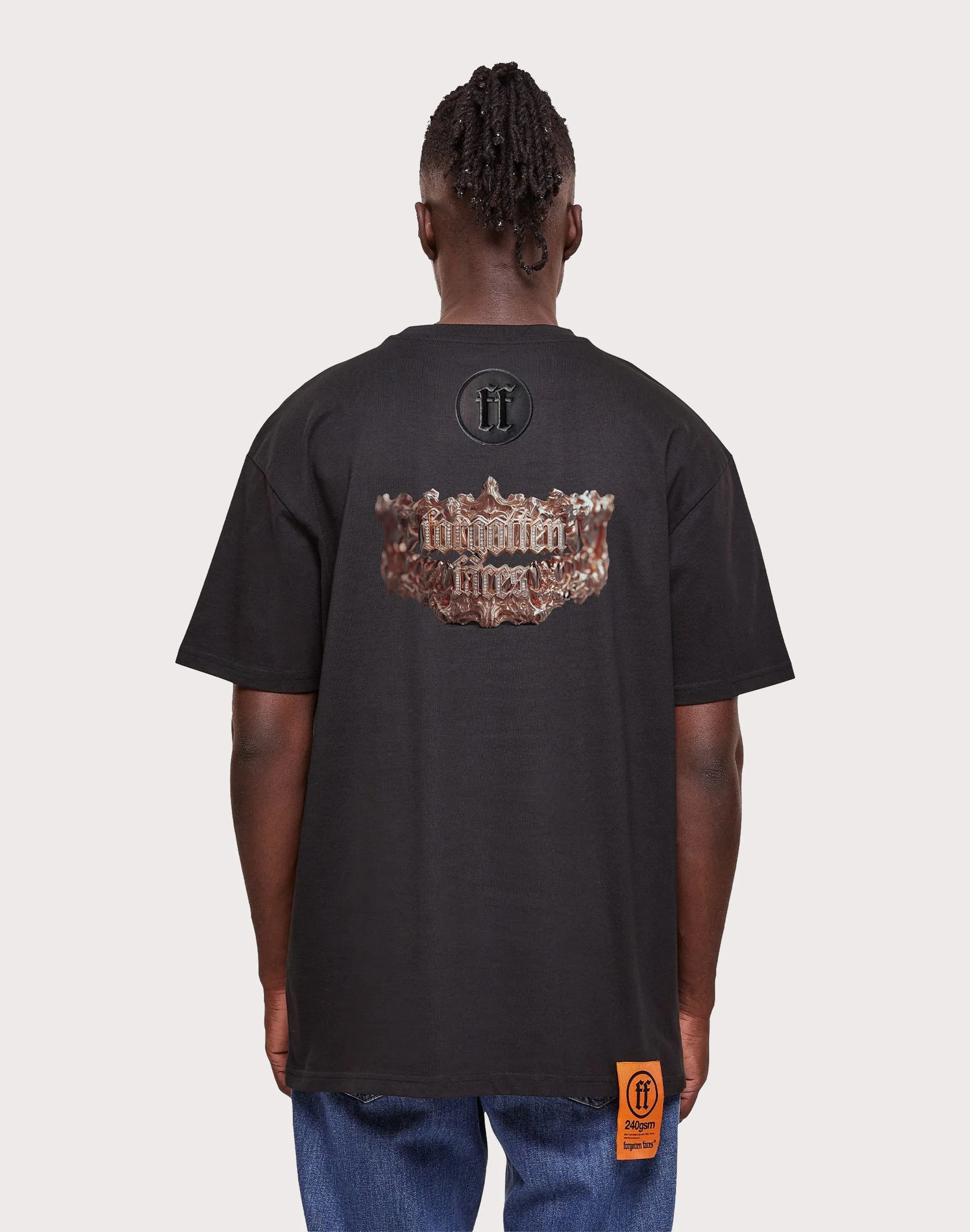 URBAN CLASSICS Forgotten Faces Forgotten Grill Black Tee OrganicCotton Free Shape