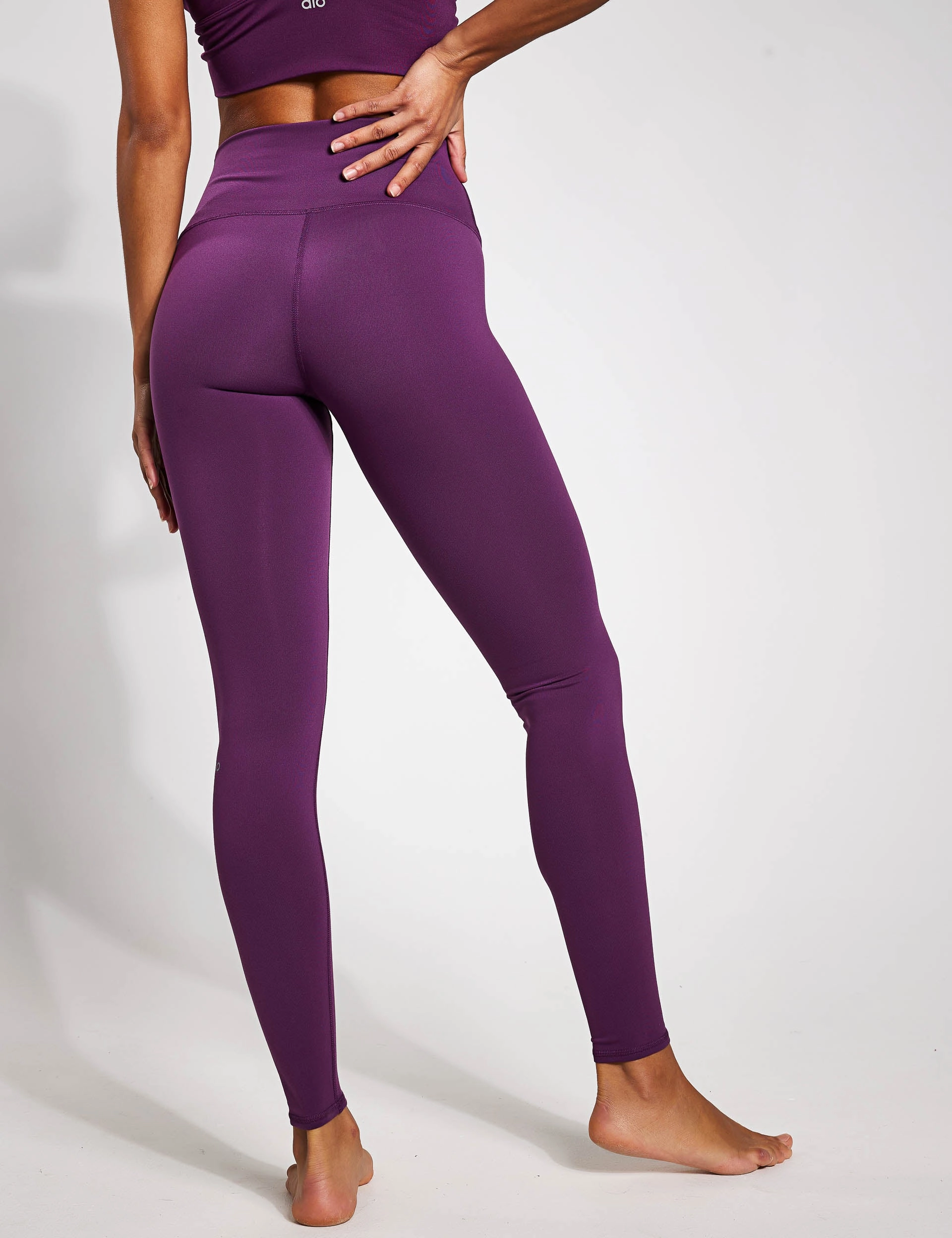 Functional Style High Waisted Airbrush Legging - Dark Plum