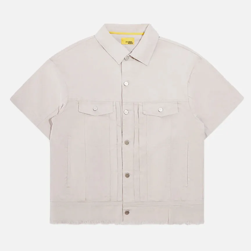 CANVAS SHORT SLEEVE TRUCKER JACKET - NATURAL Crystal Soul