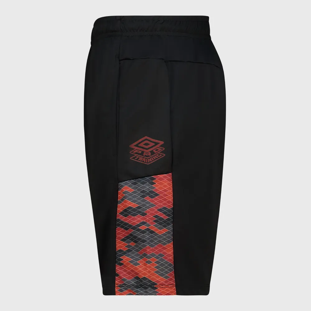 Umbro Pro Mens Pro Training Active Short Pants Black Thick Fiber