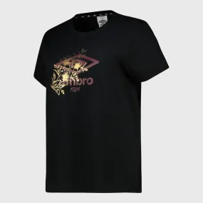 Umbro Womens Bloom Tee Black AntibacterialMaterial