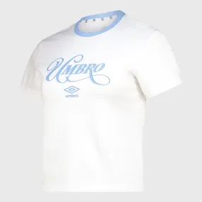 Sequin Glow Breathable Material Umbro Womens Catherine Baby Tee White