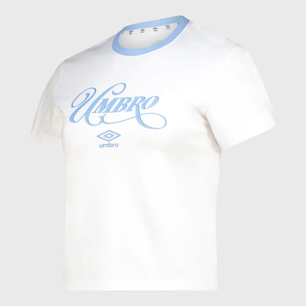 Sequin Glow Breathable Material Umbro Womens Catherine Baby Tee White