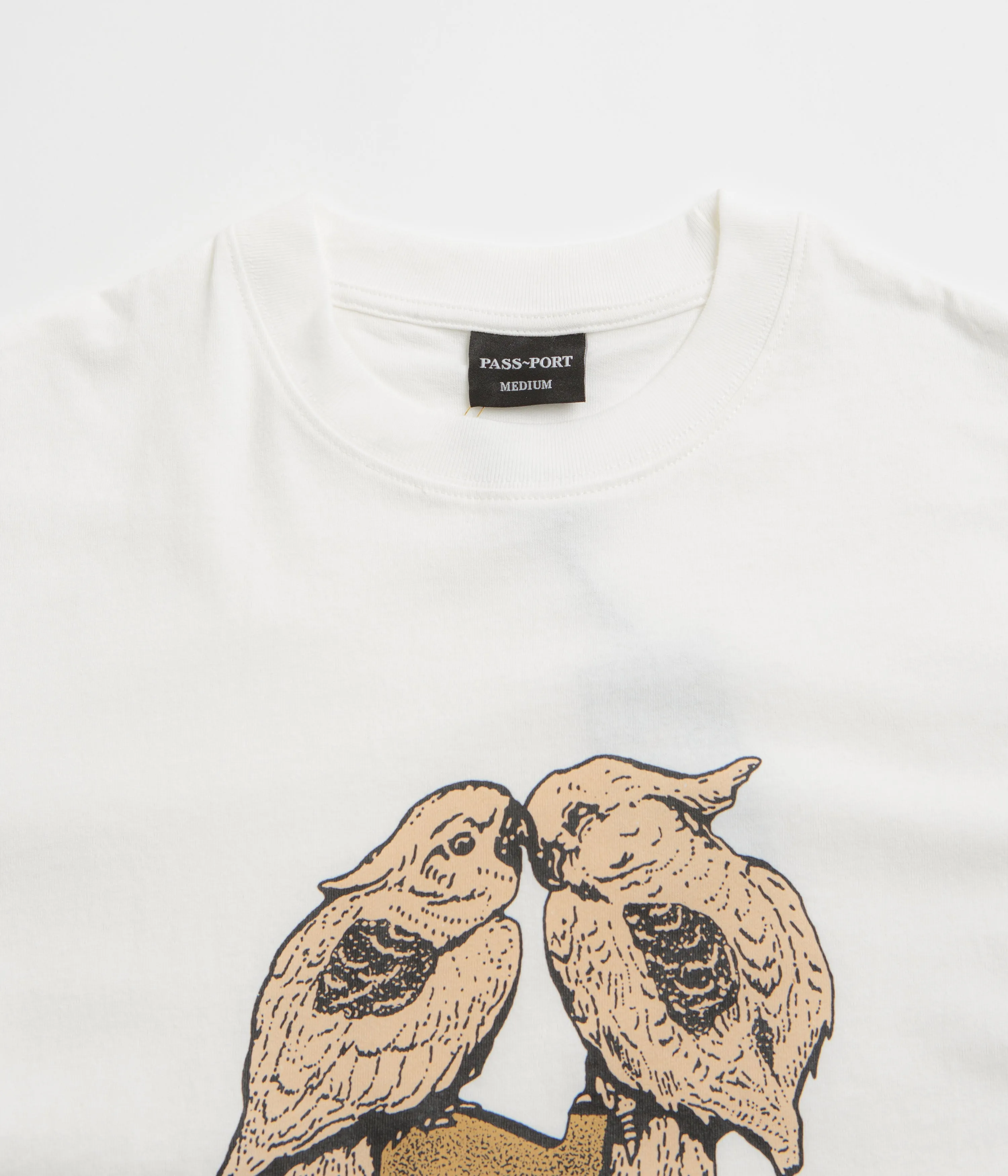 Pass Port Nesting T-Shirt - White Abstract prints Minimalist Pocket Placement