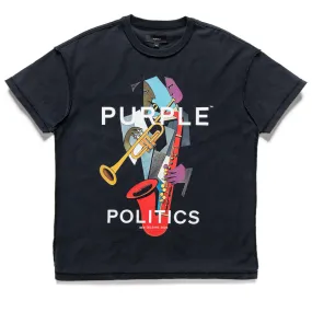 adjustable sleeves Purple Brand x Politics Essence Fest Tee - Black