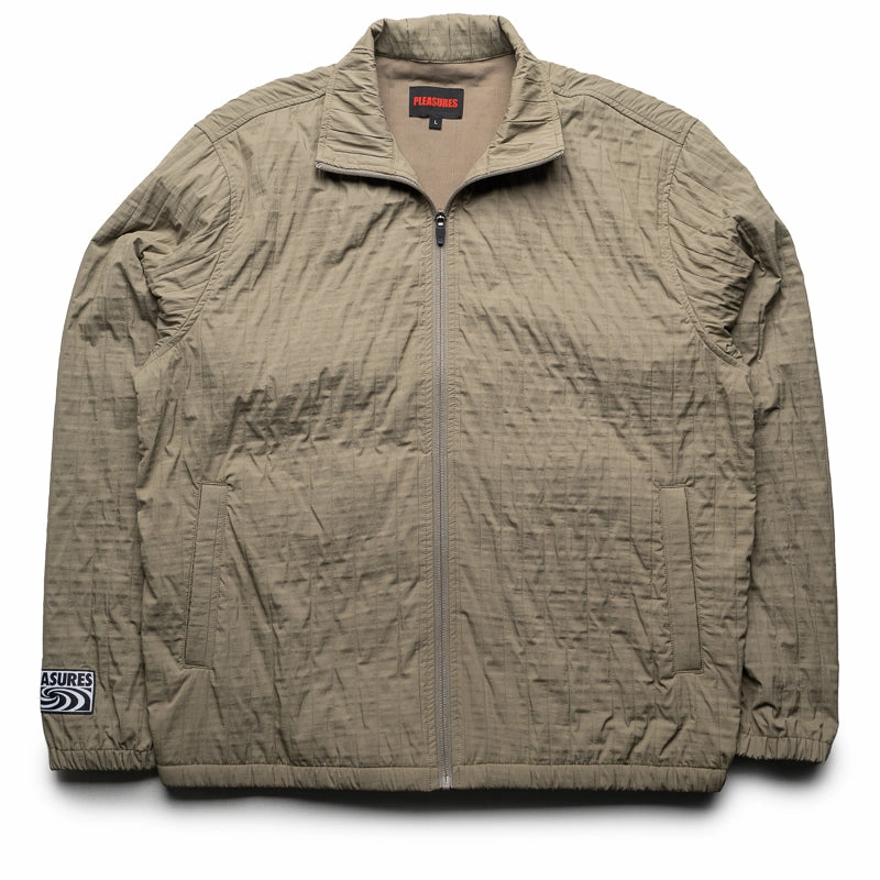 anniversary event Pleasures Rescue Pleated Track Jacket - Olive