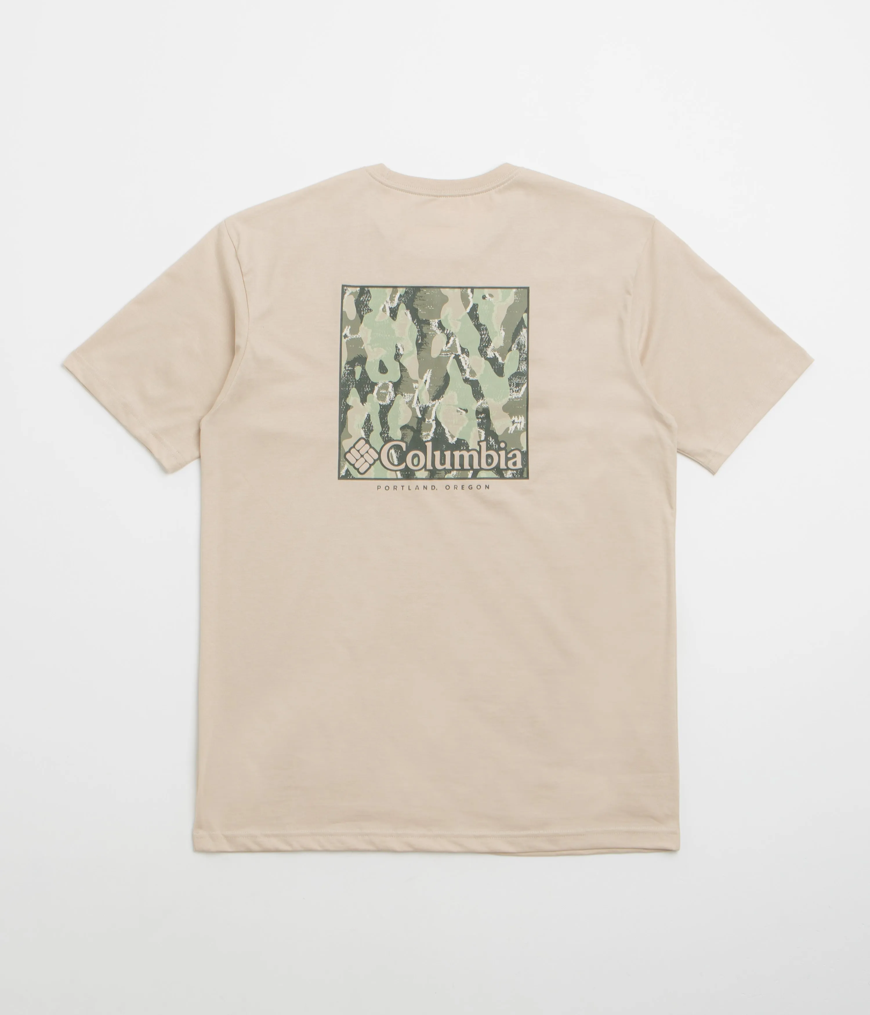 polka-dotted Compact Knit Structure Columbia North Cascades T-Shirt - Dark Stone / Framed Treebark