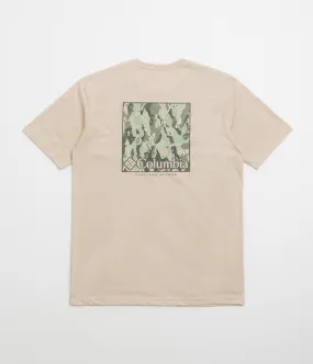 polka-dotted Compact Knit Structure Columbia North Cascades T-Shirt - Dark Stone / Framed Treebark