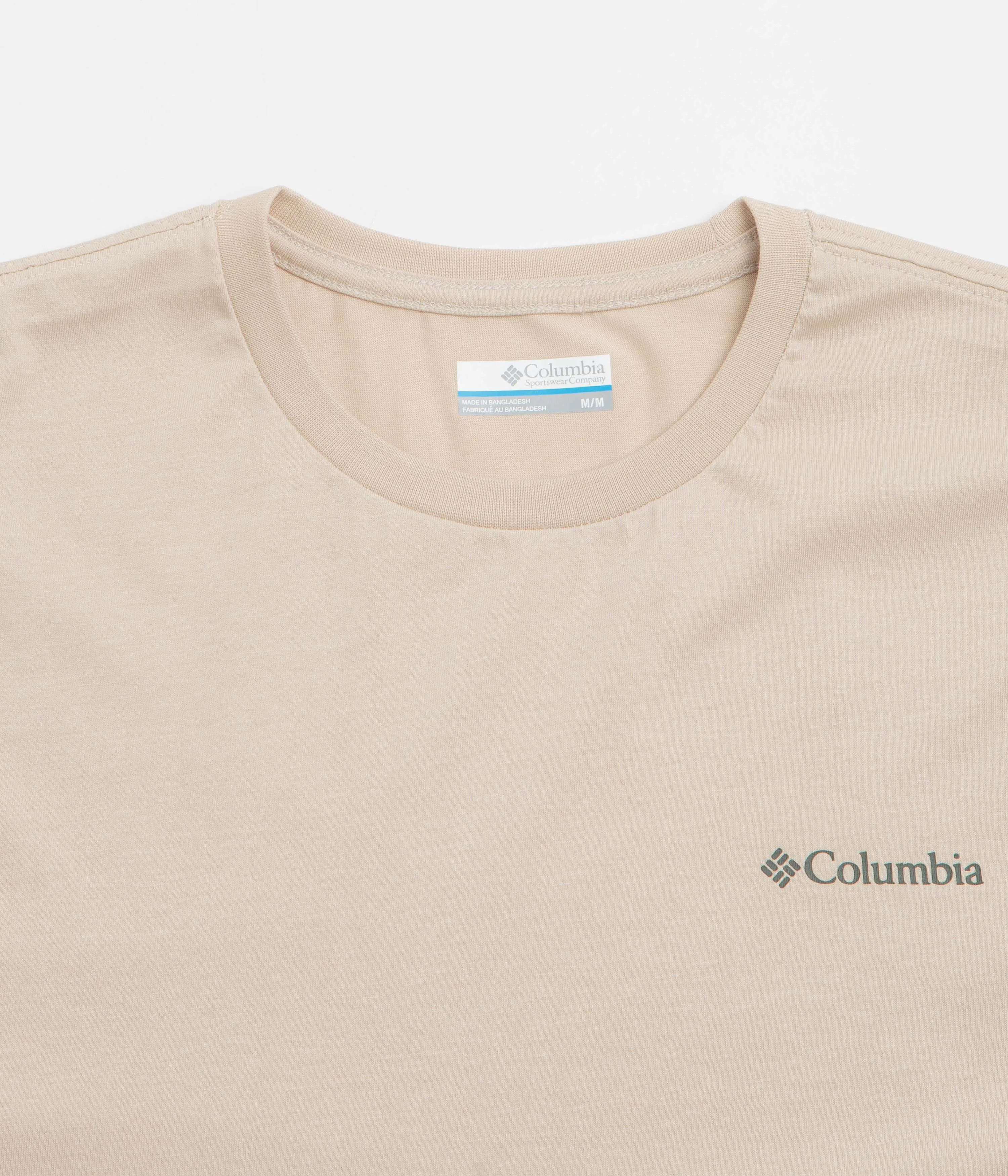 Flexible Shoulder Construction Columbia North Cascades T-Shirt - Dark Stone / Framed Treebark