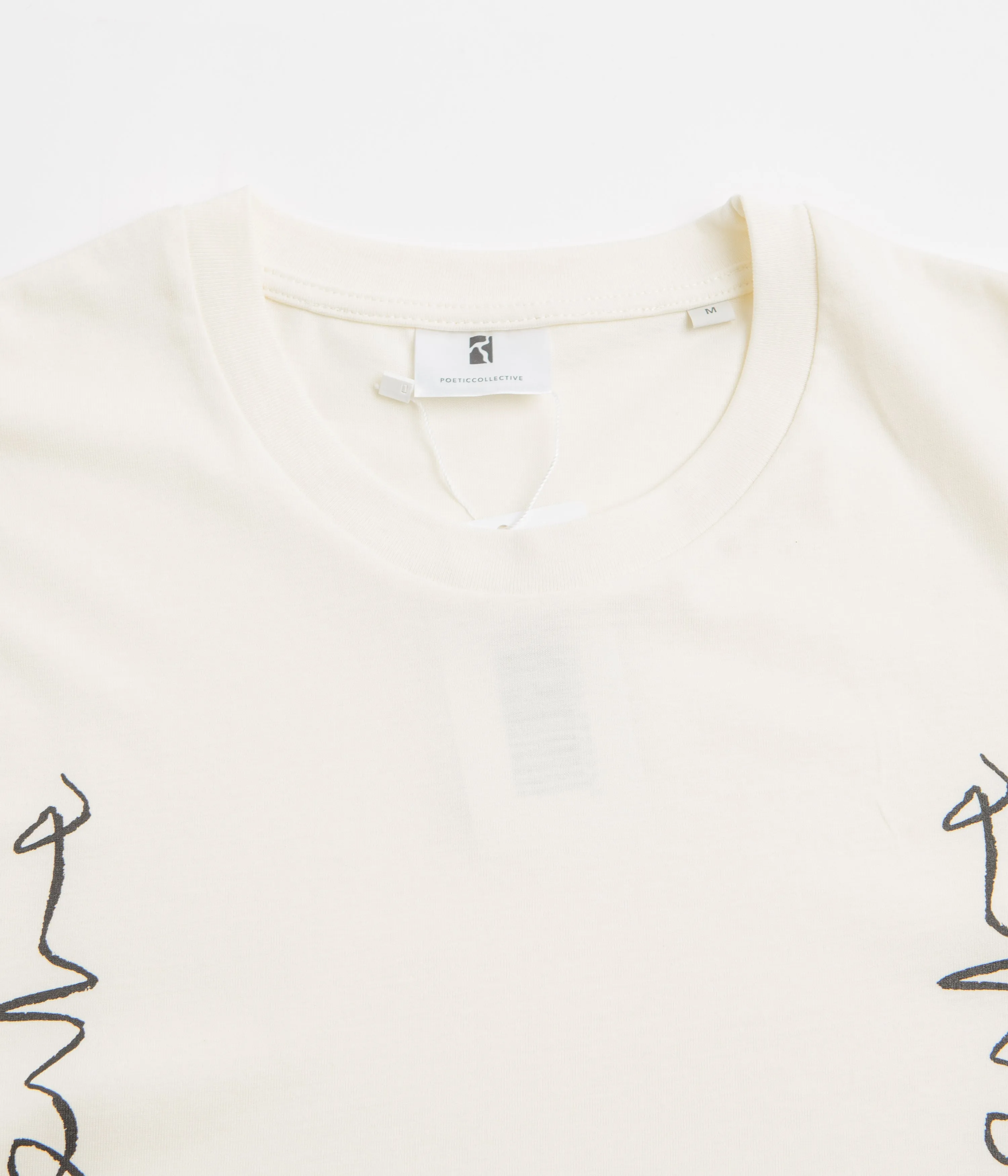 Poetic Collective Crayon Chain T-Shirt - Ivory baseball venue Business Trip