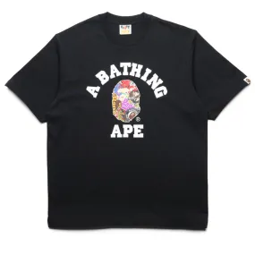 pool event A Bathing Ape Multi Logo College Tee - Black