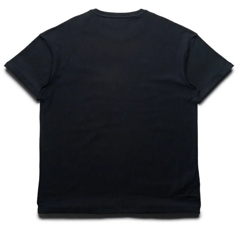 polo shirt Zipped Purple Brand Studded Wordmark Tee - Black