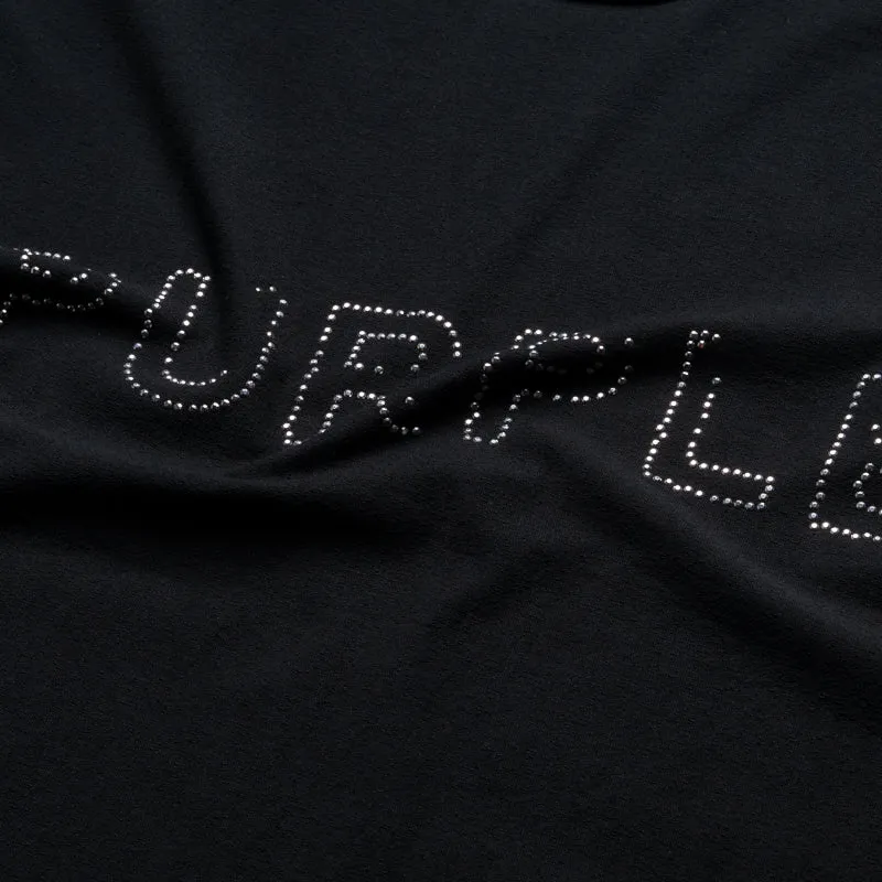 Purple Brand Studded Wordmark Tee - Black zipper Hats