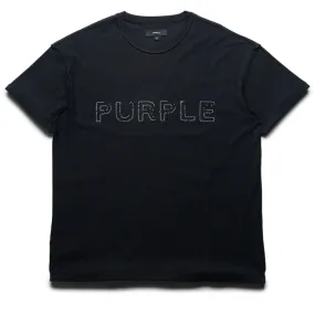 Purple Brand Studded Wordmark Tee - Black Elegant