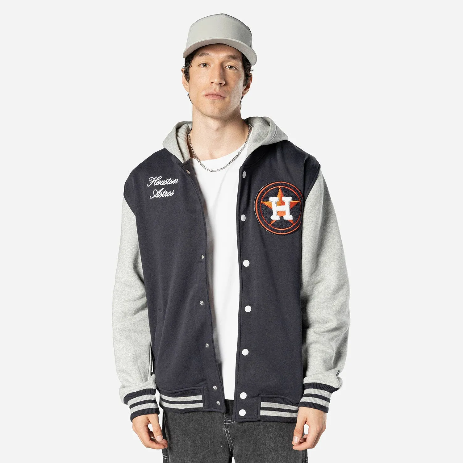 Astros Snap Front Fleece Jacket - Mens Aura Core Elegant Glow
