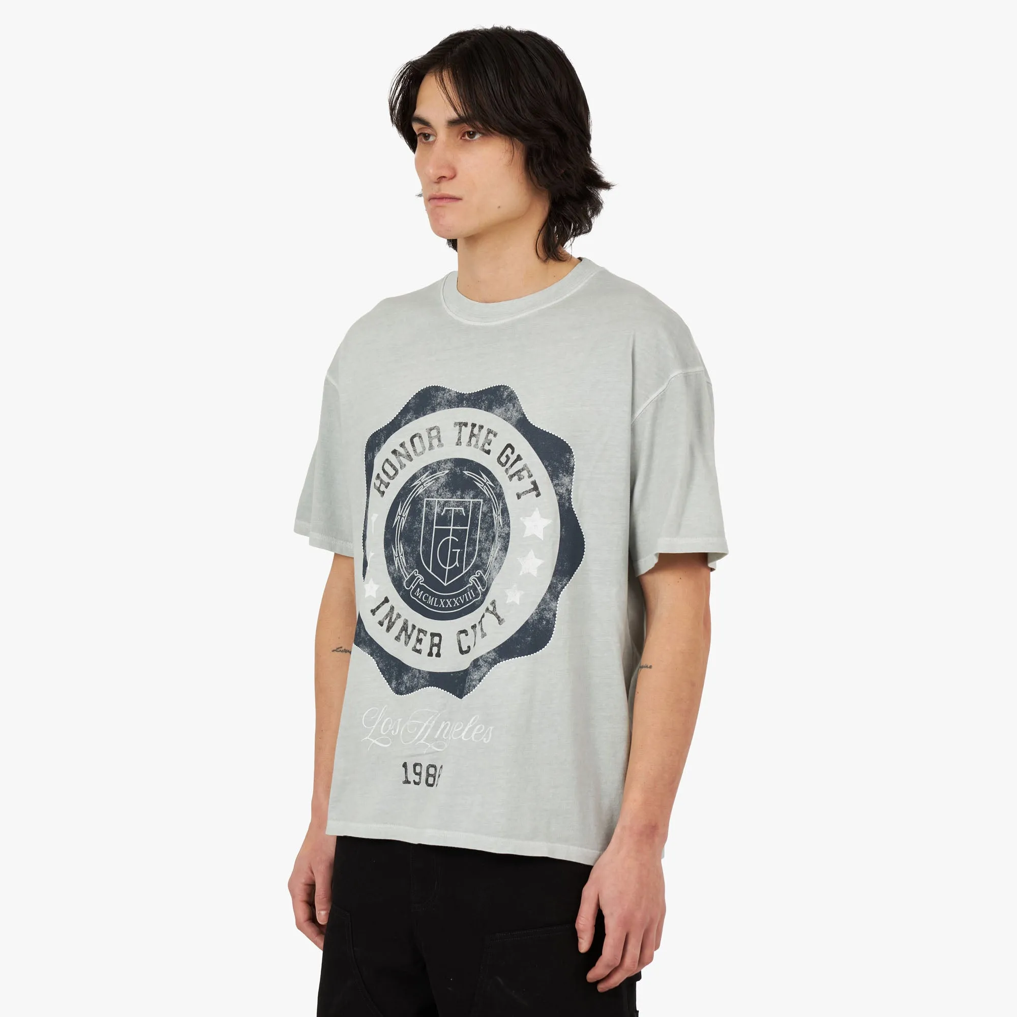 sequined hem Belts Honor The Gift HTG Seal Logo T-Shirt / Stone