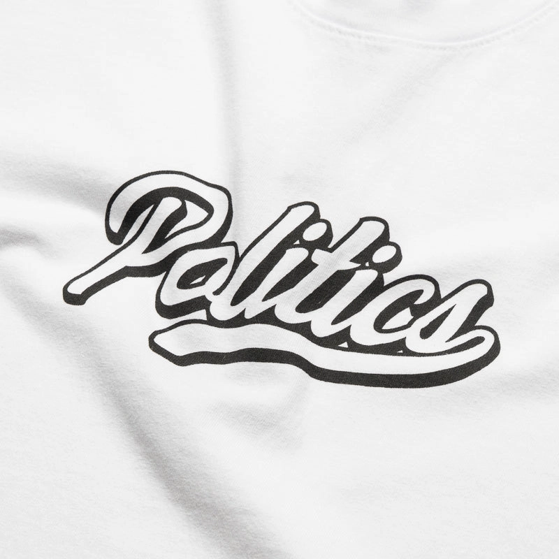 nighttime event Politics Alt Script Tee - White