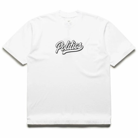 Politics Alt Script Tee - White Smart