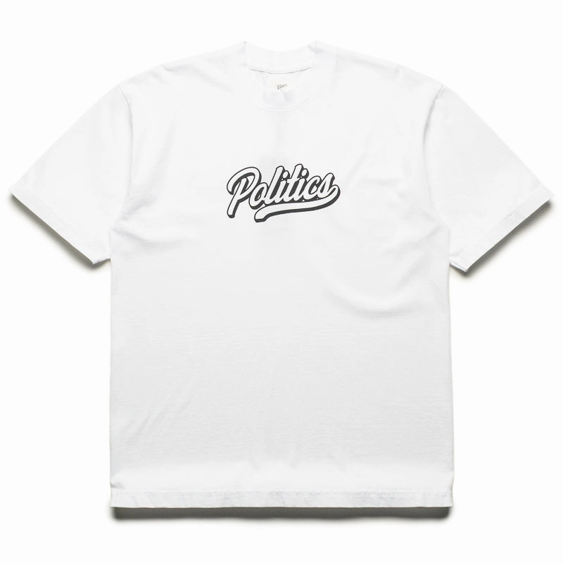 Politics Alt Script Tee - White Smart