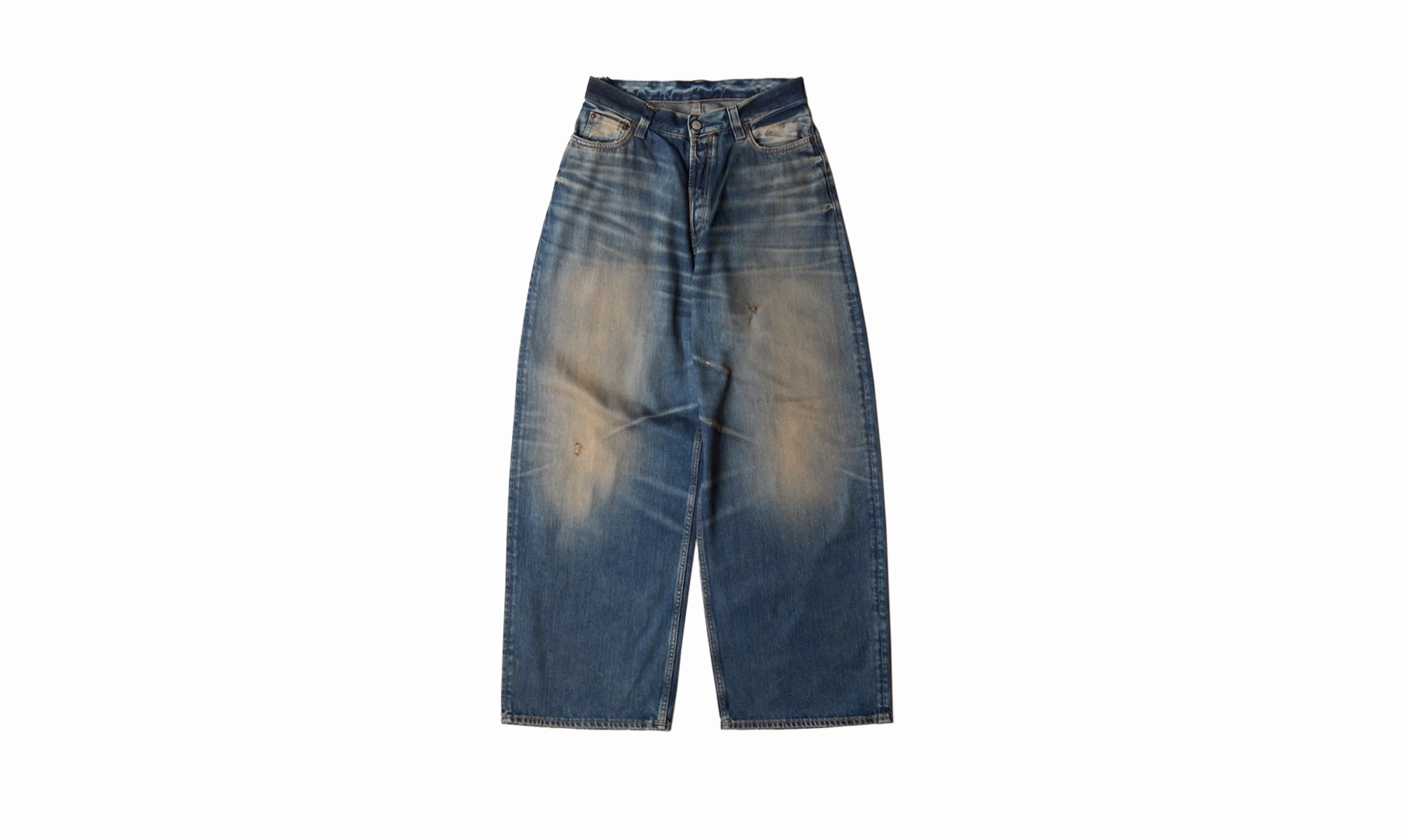 2023 Fit Rocka Wash Jeans "Blue" Smart Look No Gap Waistband