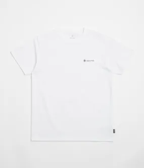 Snow Peak Chest Logo T-Shirt - White shorts silhouette
