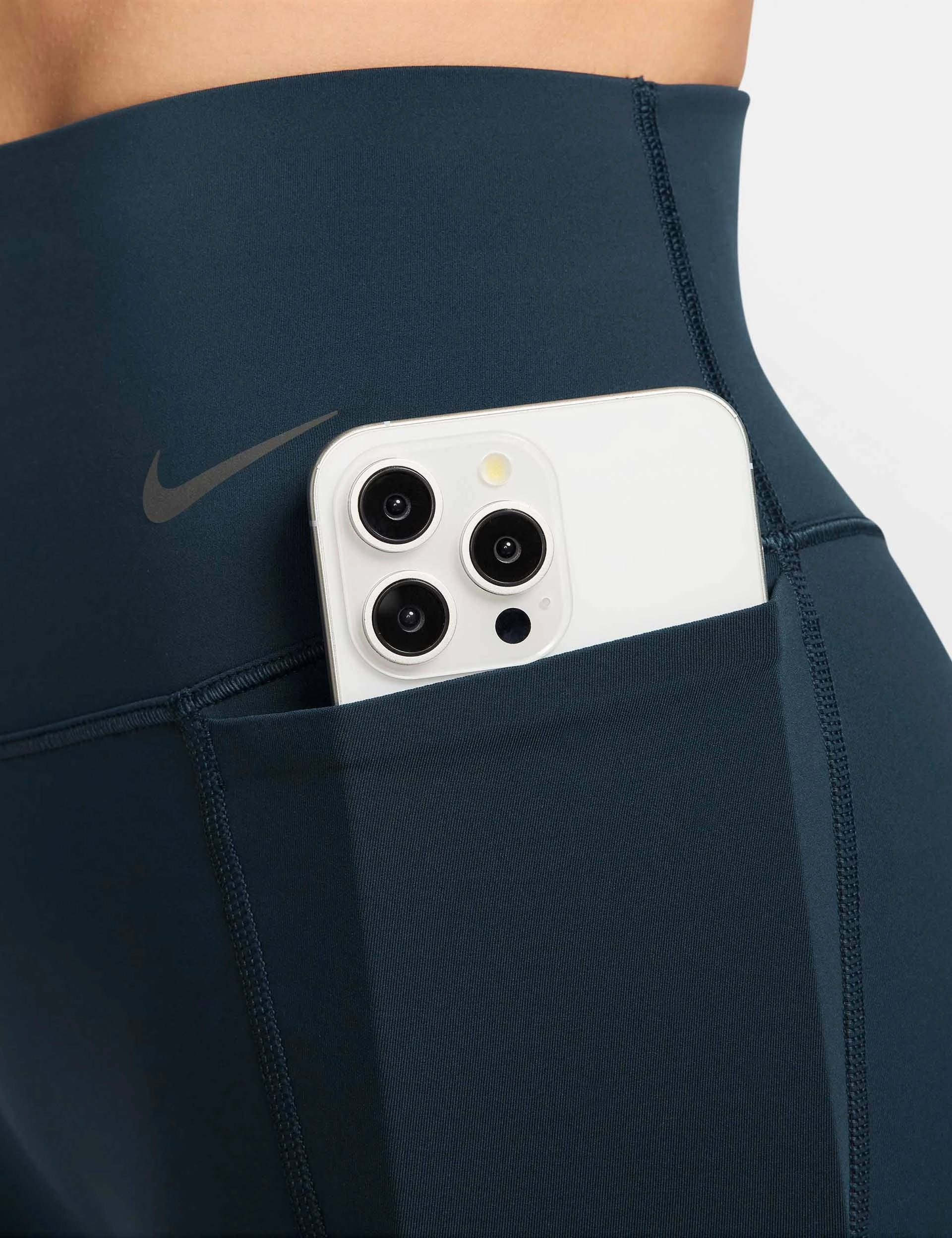Sleek Style Fitness Mode Universa High Waisted Leggings - Armory Navy/Anthracite/Riftblue