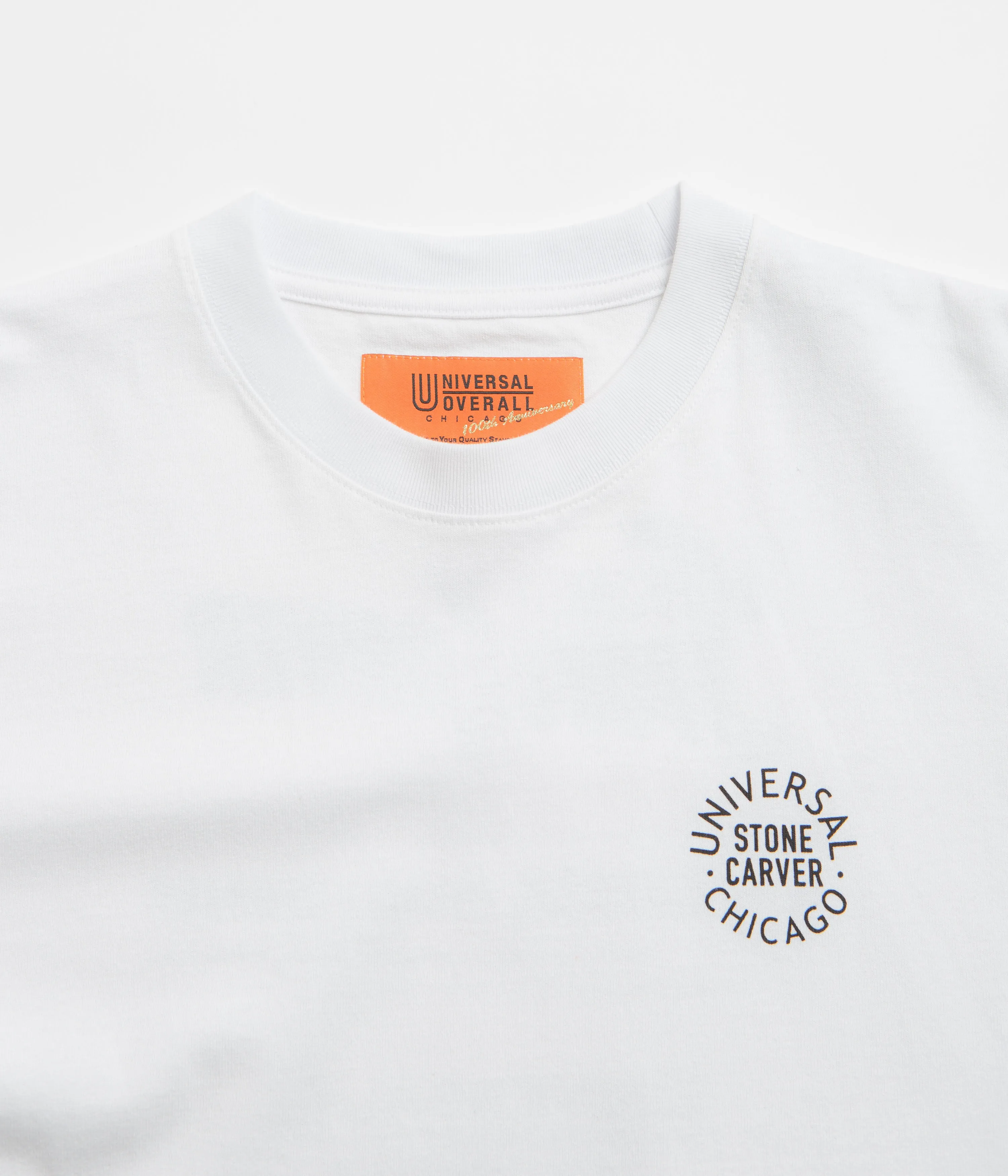 Universal Overall Historical Logo T-Shirt - White Trendy Silhouette