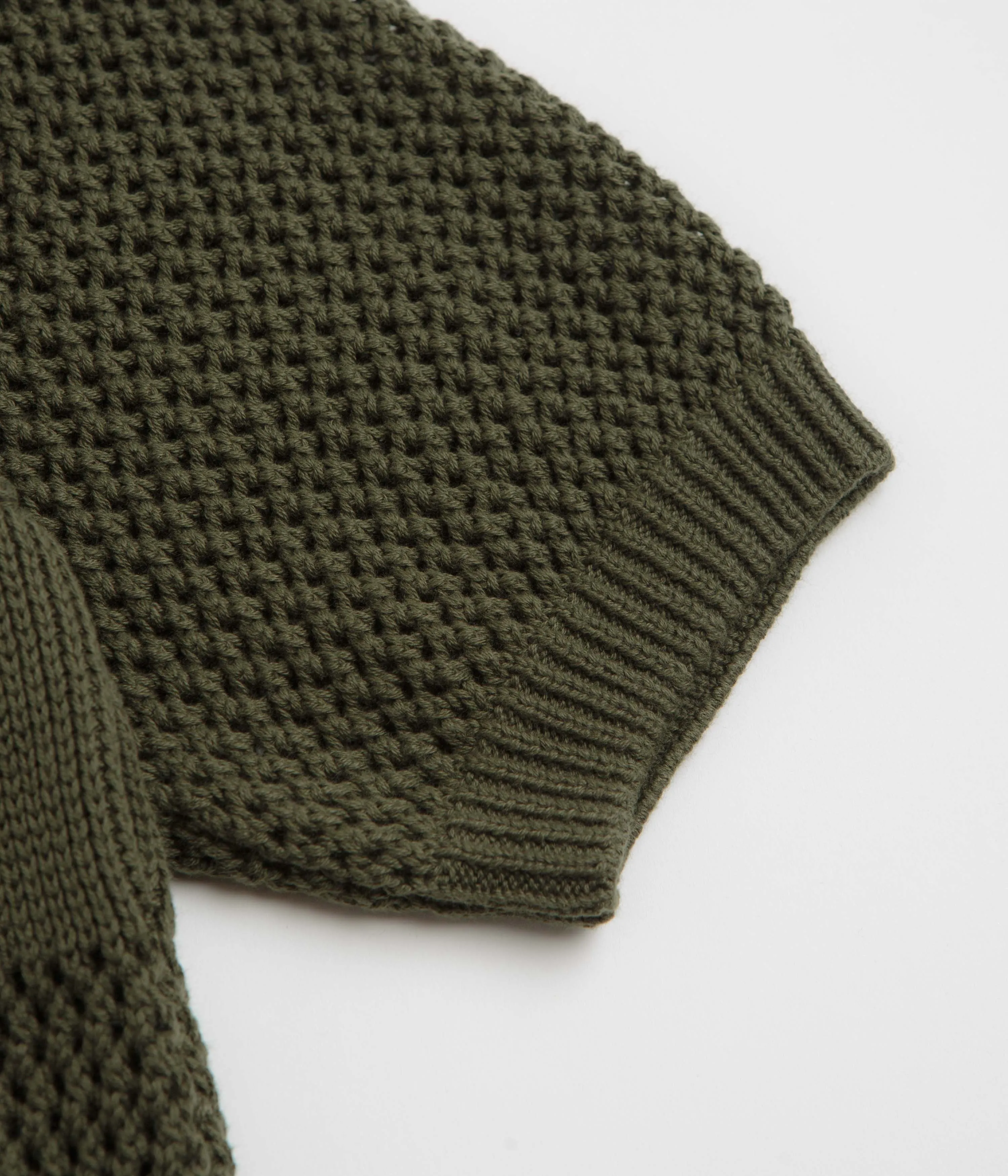 Casual Wear Universal Works Knit Short Sleeve Shirt - Olive