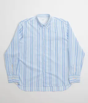 Universal Works Lazy Day Shirt - White / Blue Fashion staples Corporate Retreat